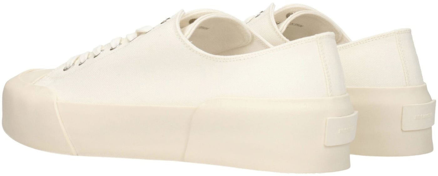 Jil Sander Beige Fabric Low Top Sneakers