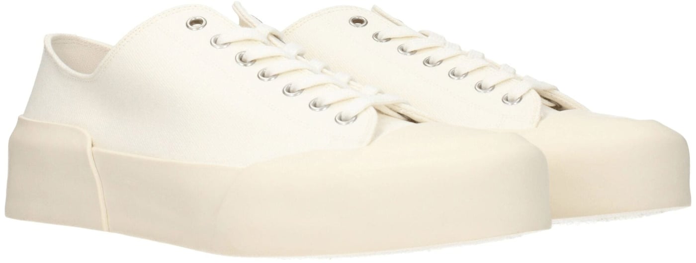 Jil Sander Beige Fabric Low Top Sneakers