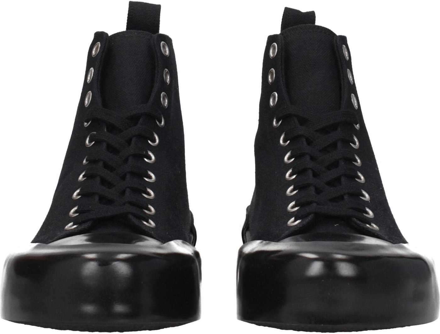 Jil Sander Black Fabric High Top Sneakers