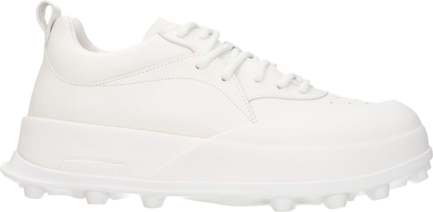Jil Sander White Leather Sneakers