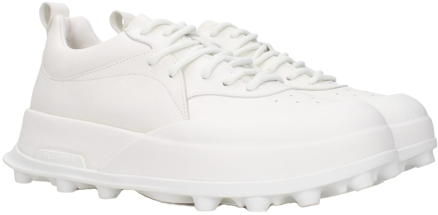 Jil Sander White Leather Sneakers