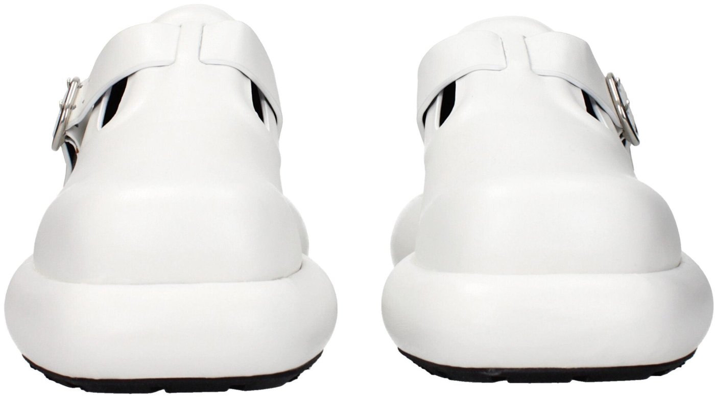 Jil Sander White Leather Mules