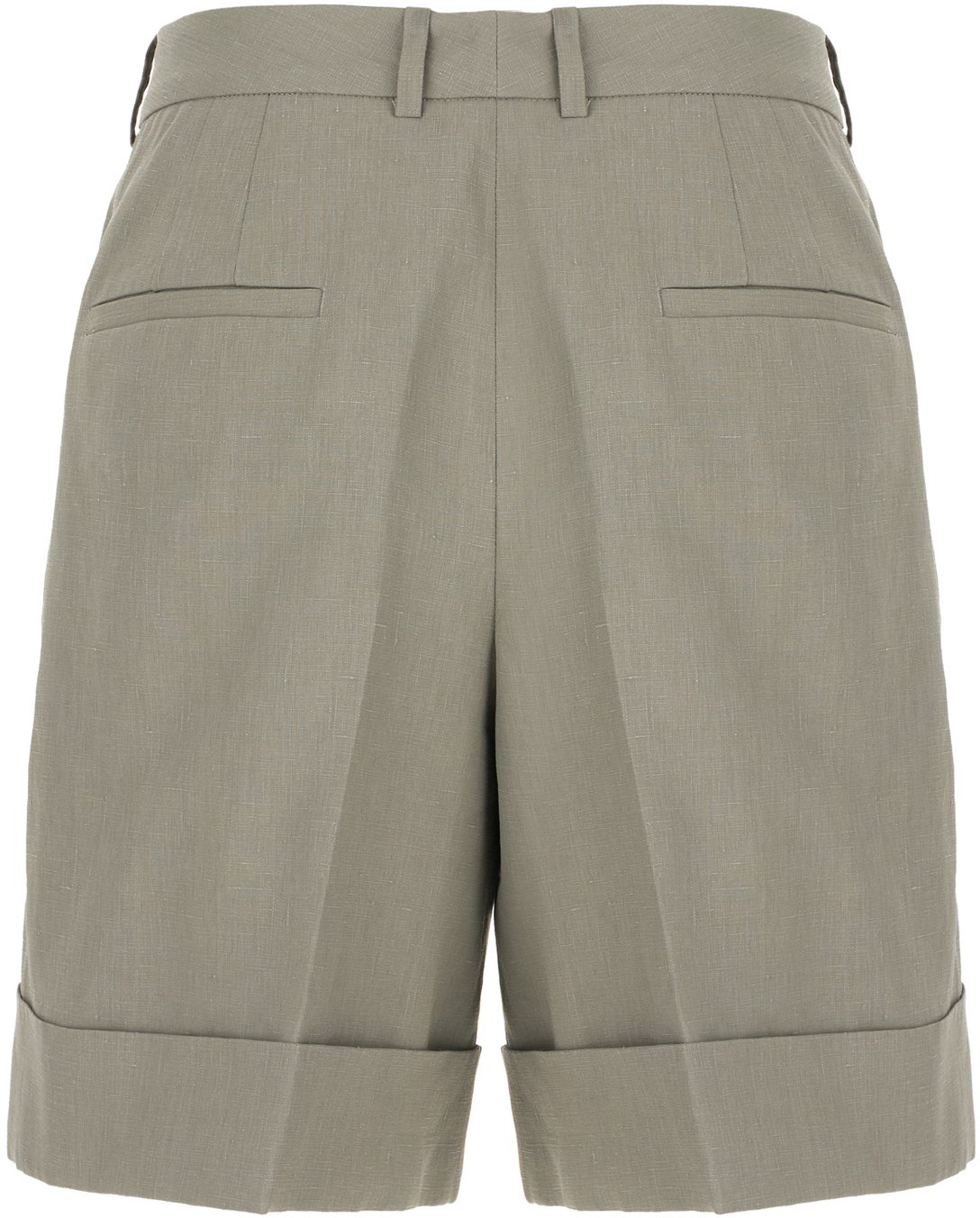 Jil Sander Grey linen bermuda shorts