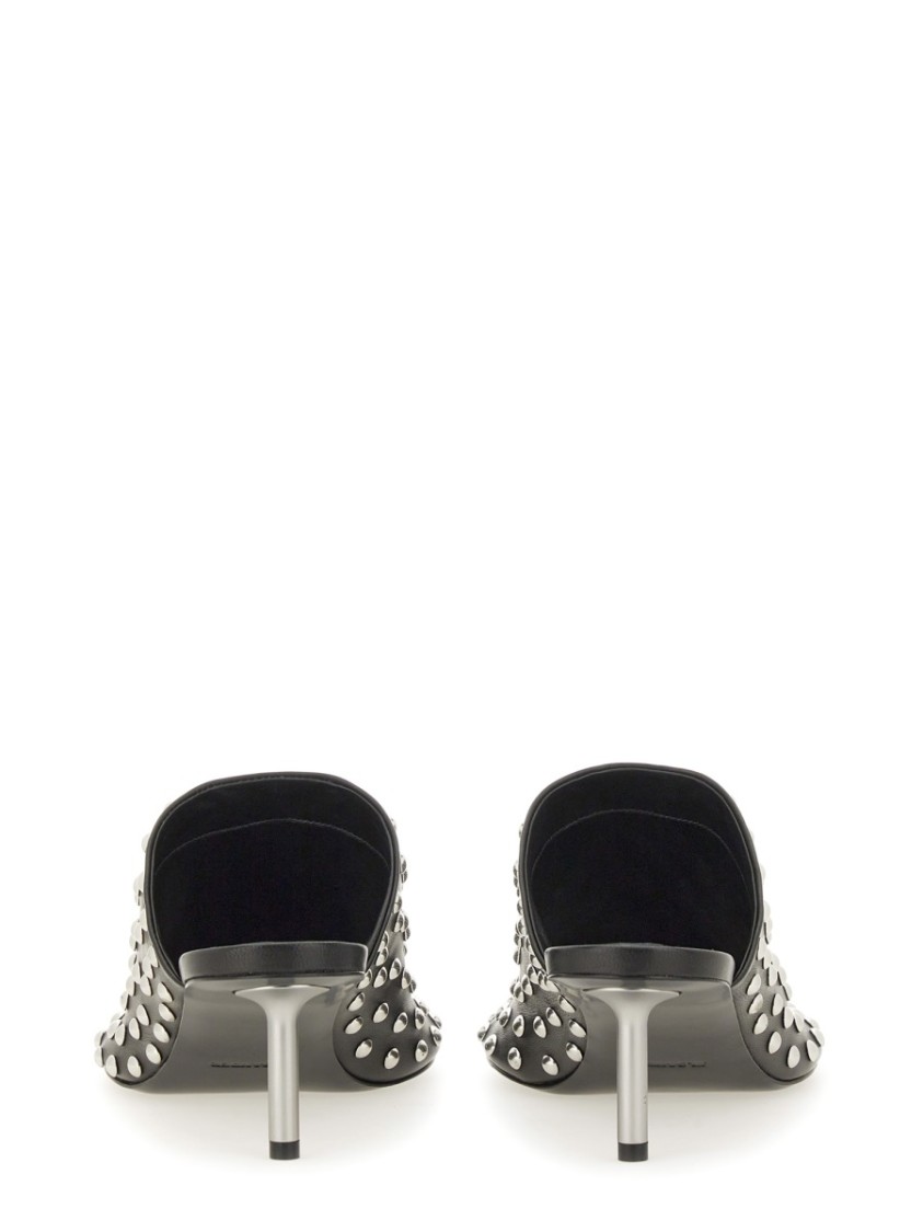 Nappa Leather Mules With Metallic Studs