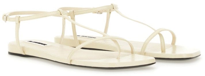 Leather Sandals With Ankle Strap