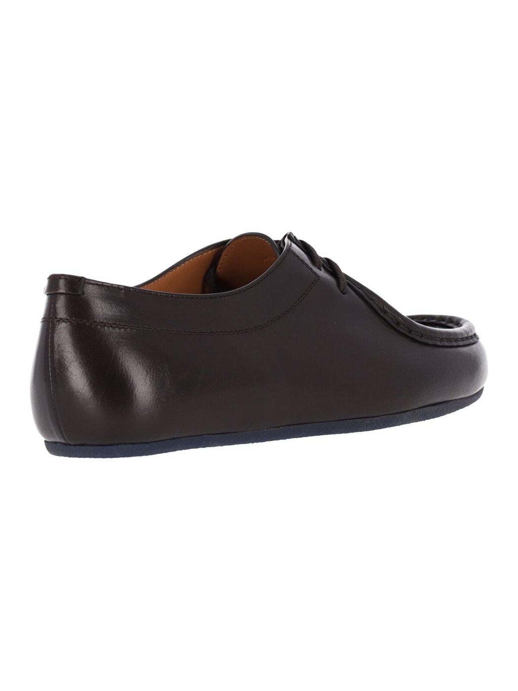 Brown Hood Calfskin Flat Shoes