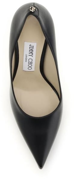 Jimmy Choo Black Calf Leather Bos Taurus High Heel Pumps