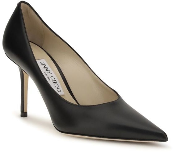 Jimmy Choo Black Calf Leather Bos Taurus High Heel Pumps