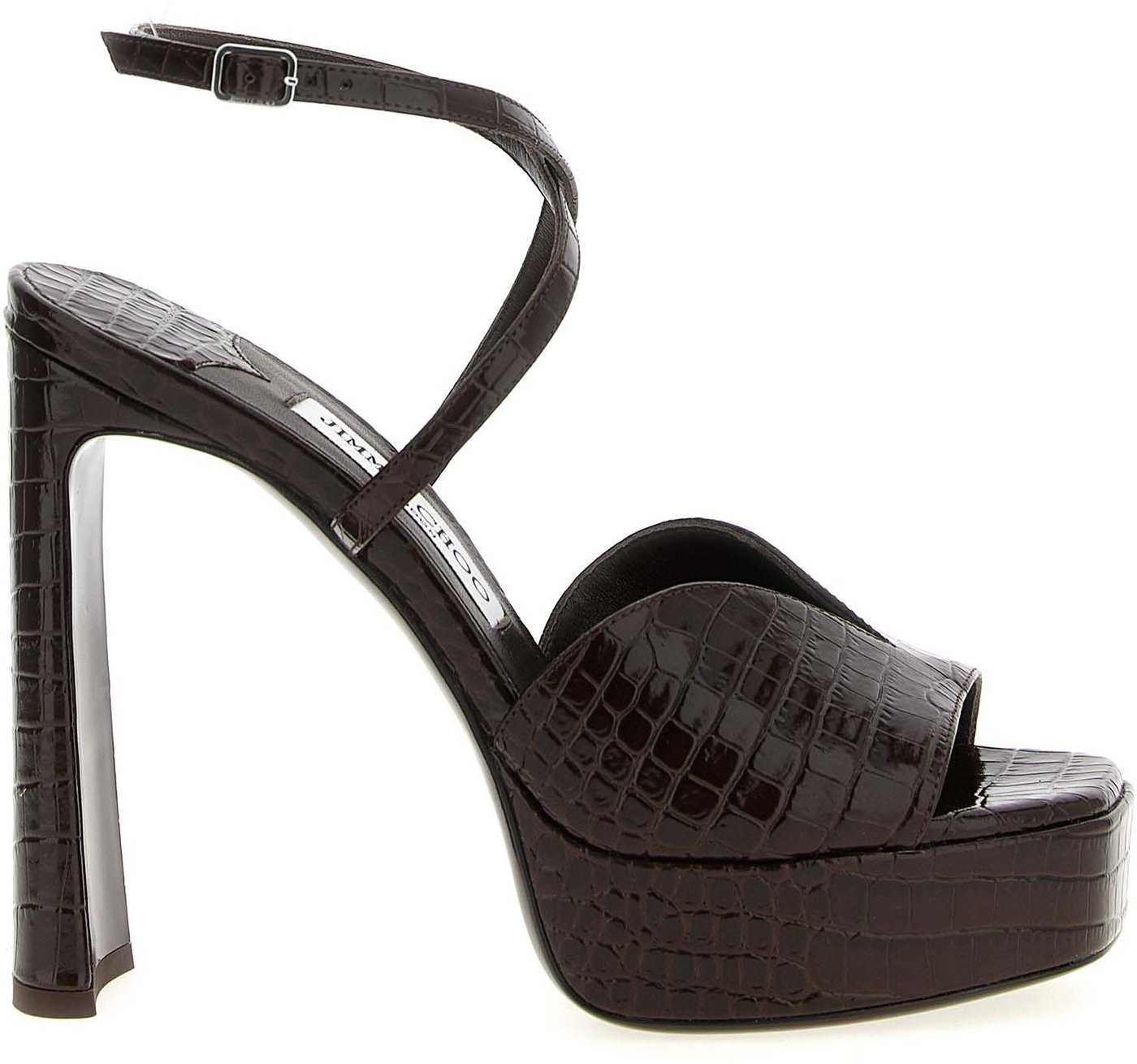 Jimmy Choo Brown Leather Stiletto Heel Sandals