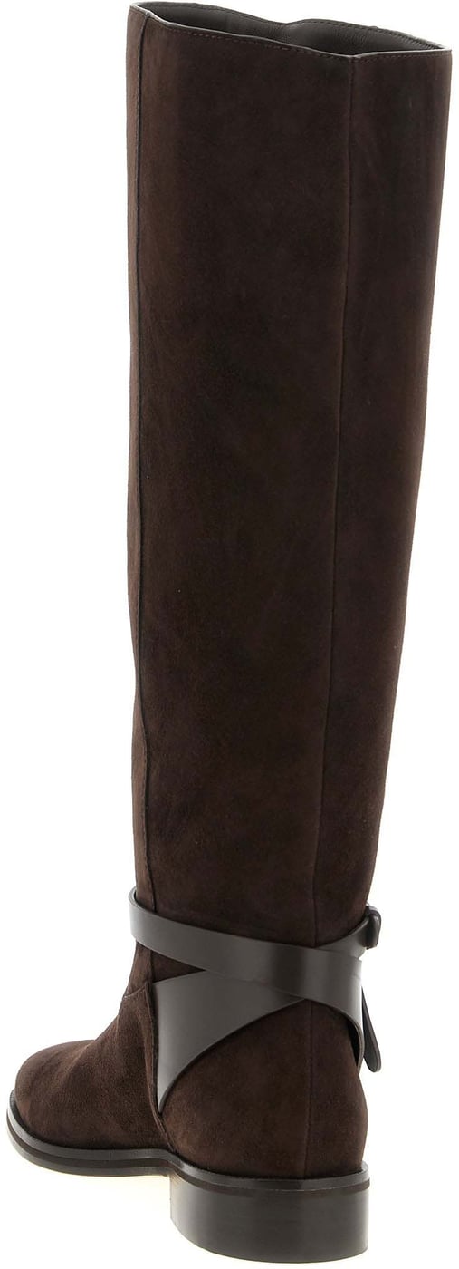 Jimmy Choo Brown Leather Over The Knee