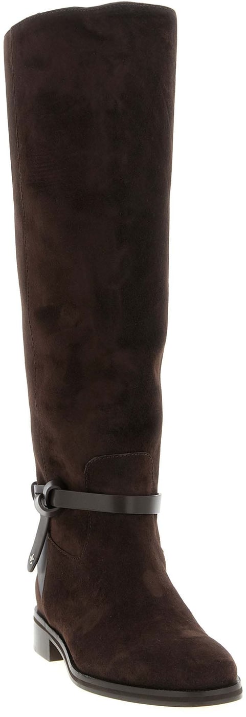 Jimmy Choo Brown Leather Over The Knee