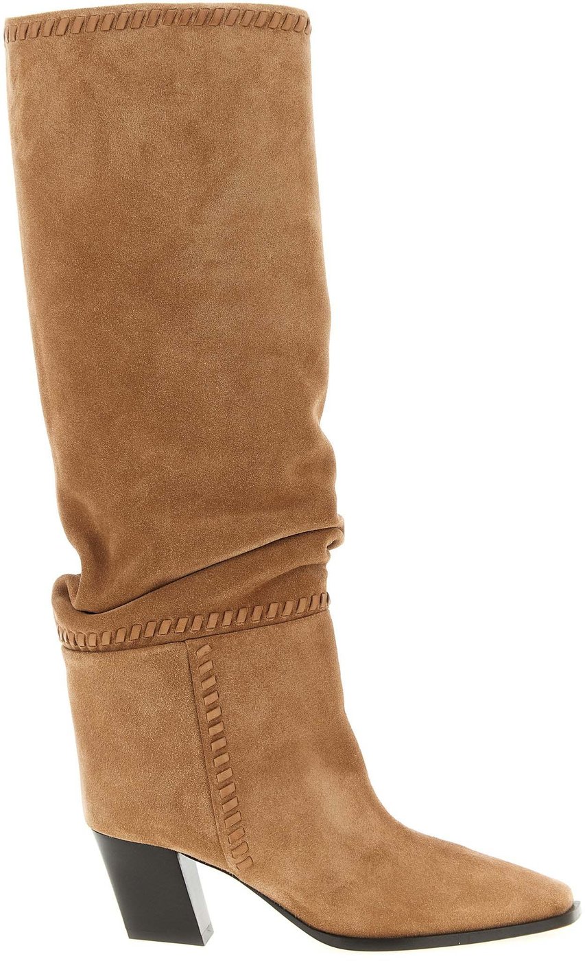 Jimmy Choo Beige Leather Over The Knee