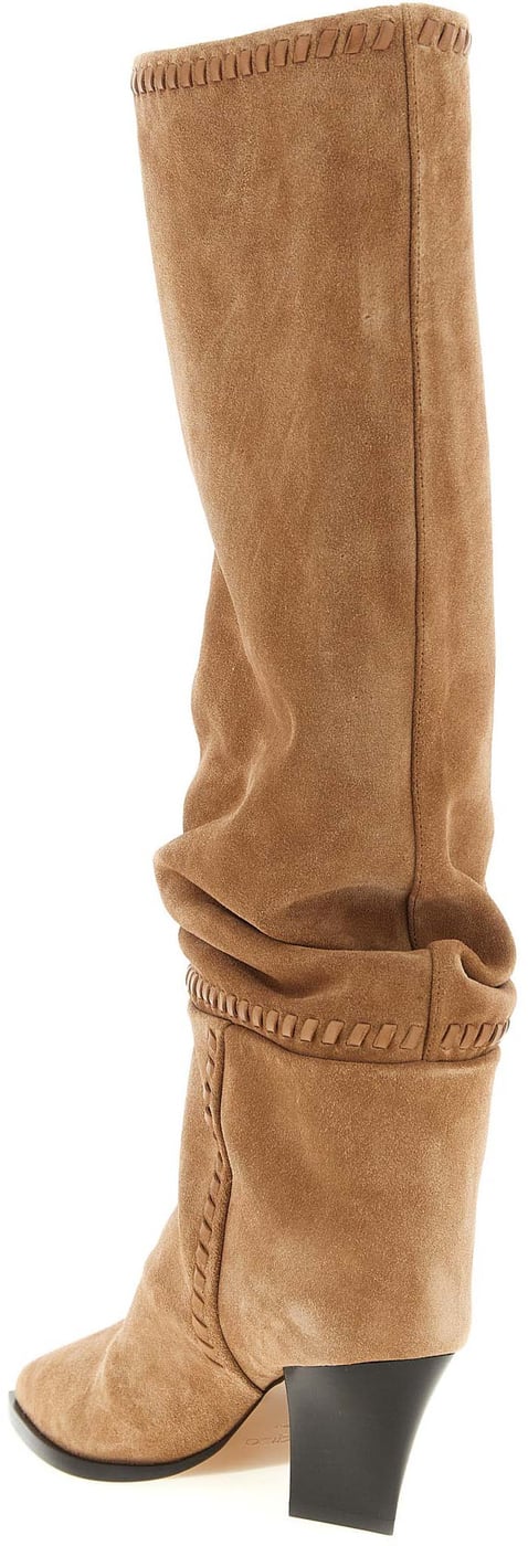 Jimmy Choo Beige Leather Over The Knee