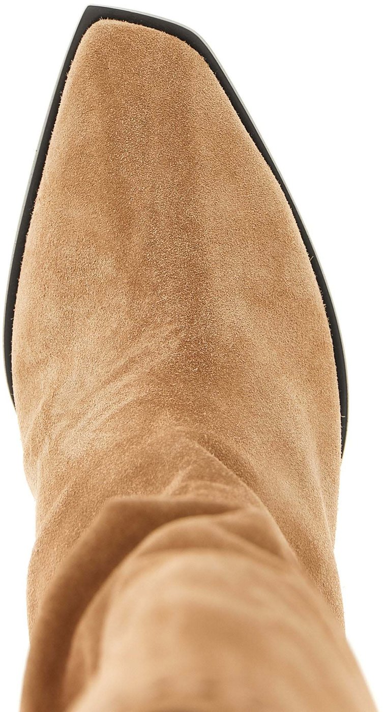 Jimmy Choo Beige Leather Over The Knee