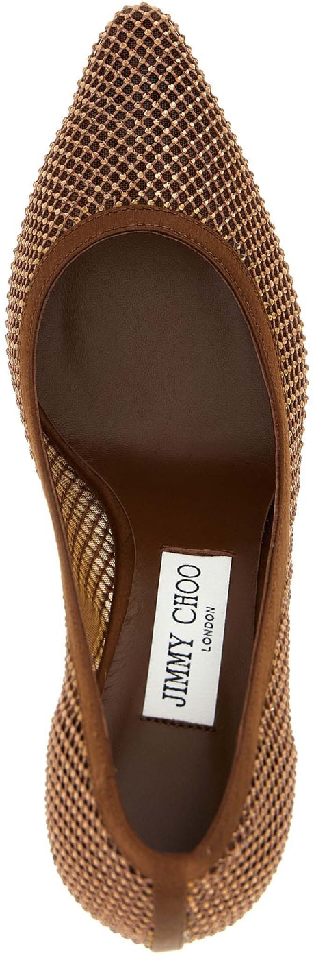 Jimmy Choo Brown Tencel High Heel Pumps