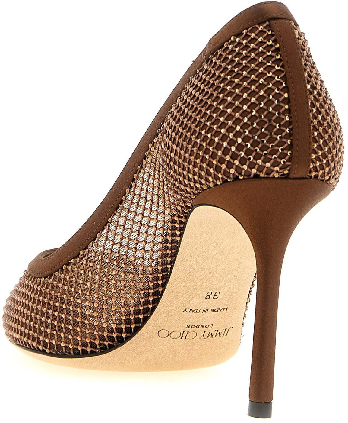 Jimmy Choo Brown Tencel High Heel Pumps