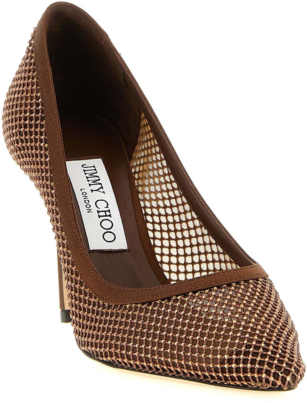Jimmy Choo Brown Tencel High Heel Pumps