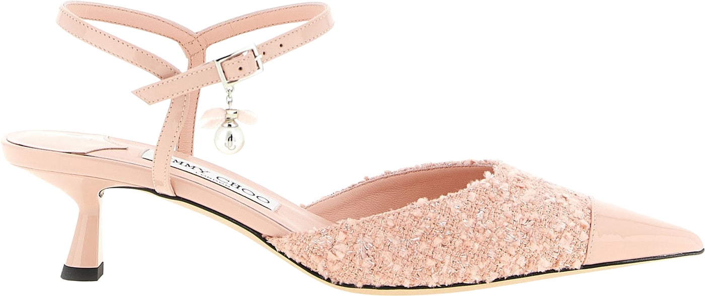 Jimmy Choo Multicolor Tencel Mid Heel Pumps