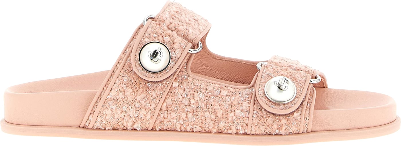 Jimmy Choo Multicolor Tencel Slides