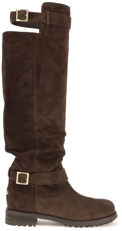 Jimmy Choo Brown Calf Leather Bos Taurus Lace-Up Boots