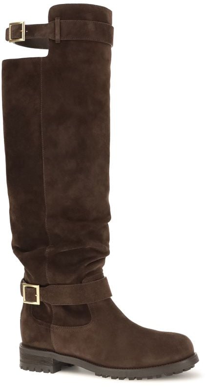 Jimmy Choo Brown Calf Leather Bos Taurus Lace-Up Boots