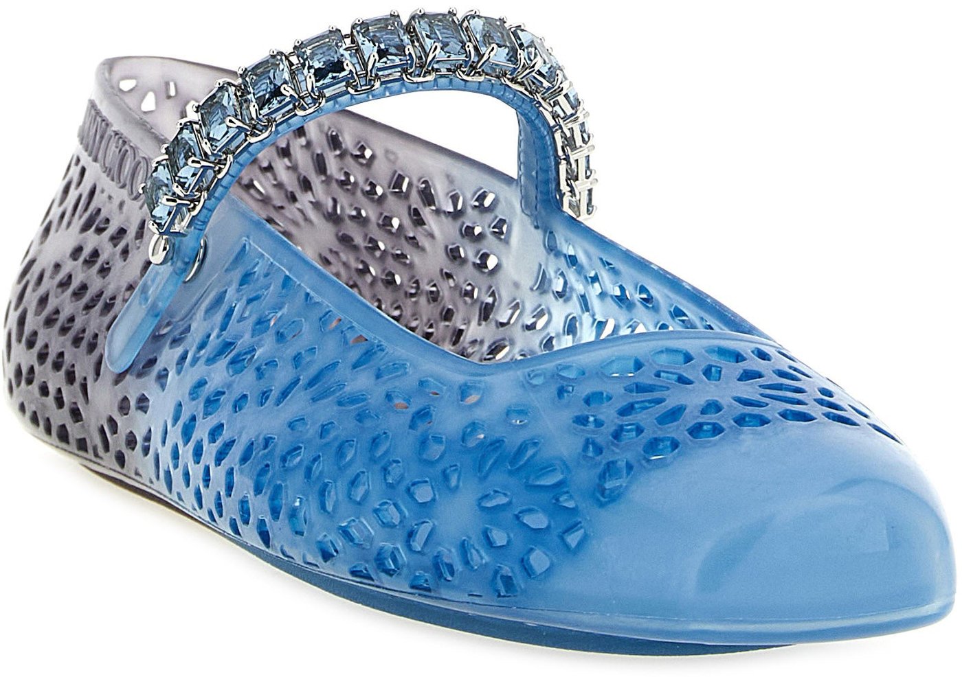 Jimmy Choo Blue Plastic Ballet Flats