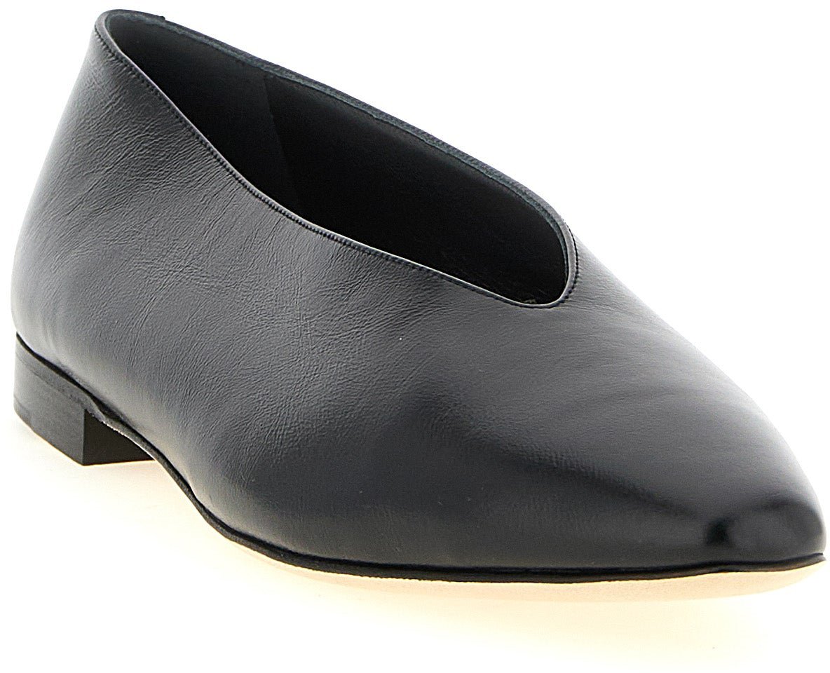 Jimmy Choo Black Leather Ballet Flats