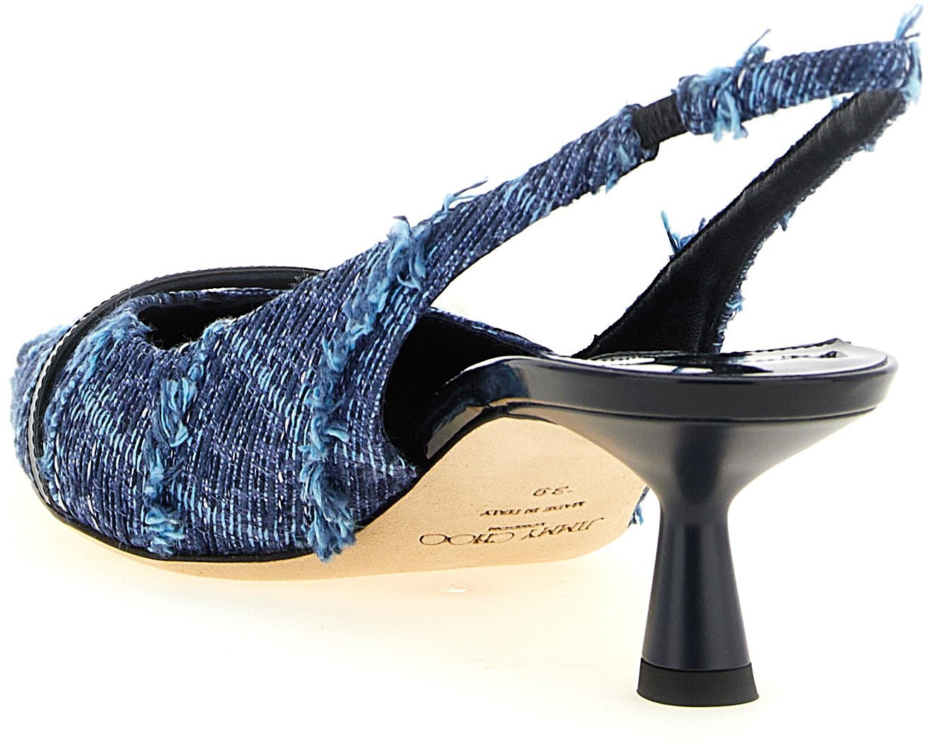 Jimmy Choo Multicolor Tencel Mid Heel Pumps