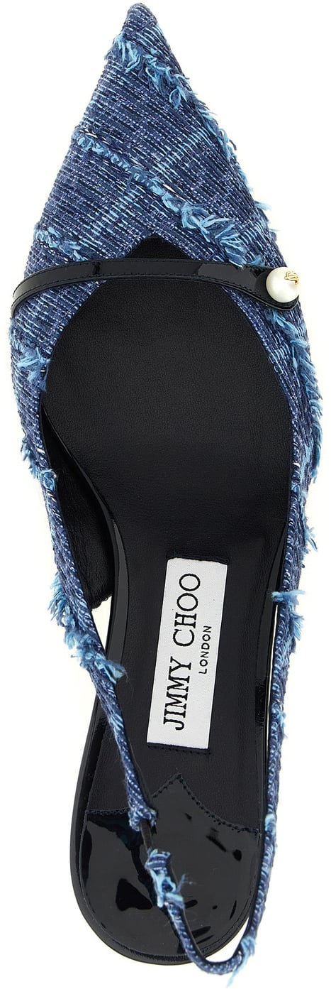 Jimmy Choo Multicolor Tencel Mid Heel Pumps