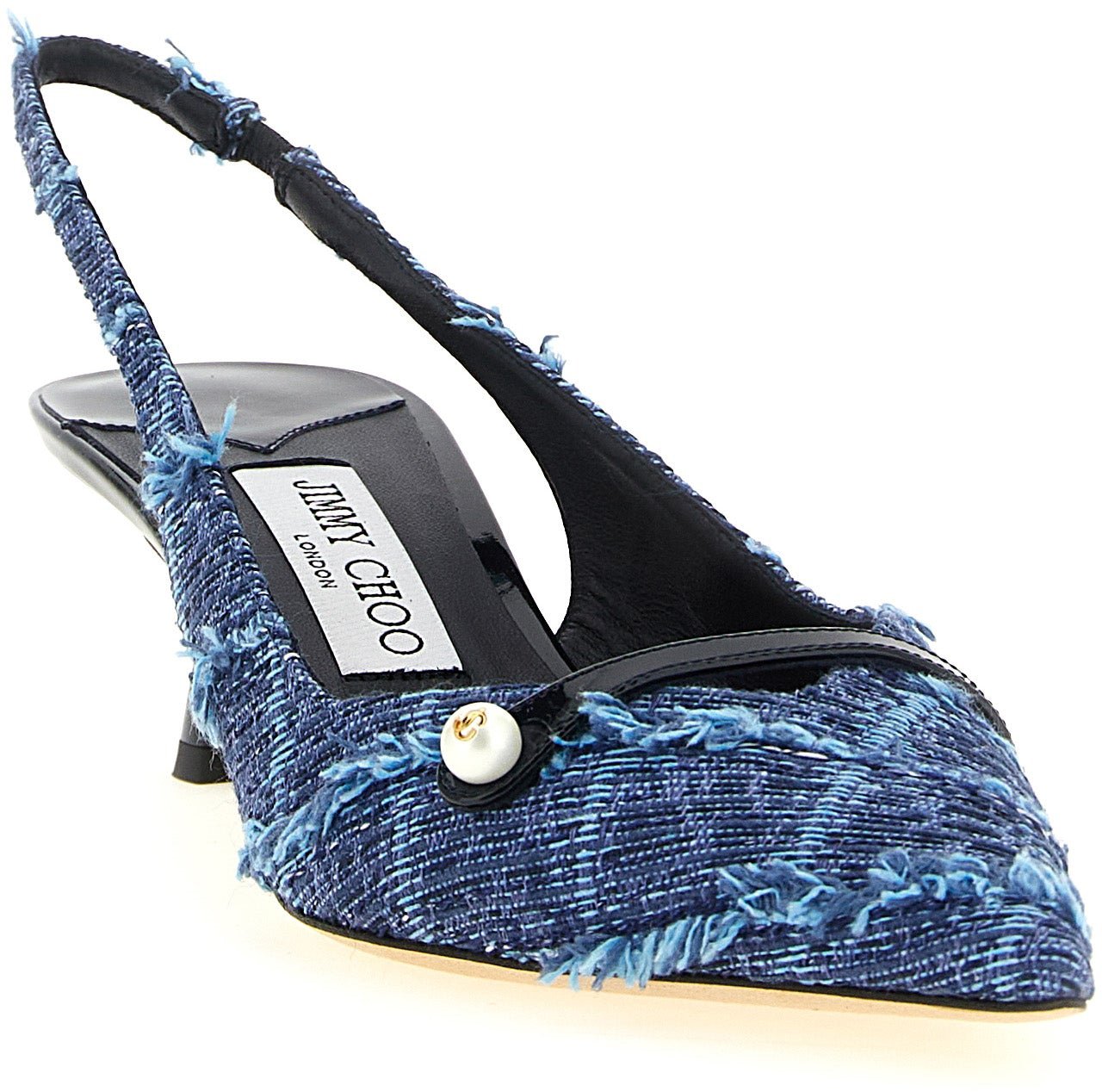 Jimmy Choo Multicolor Tencel Mid Heel Pumps
