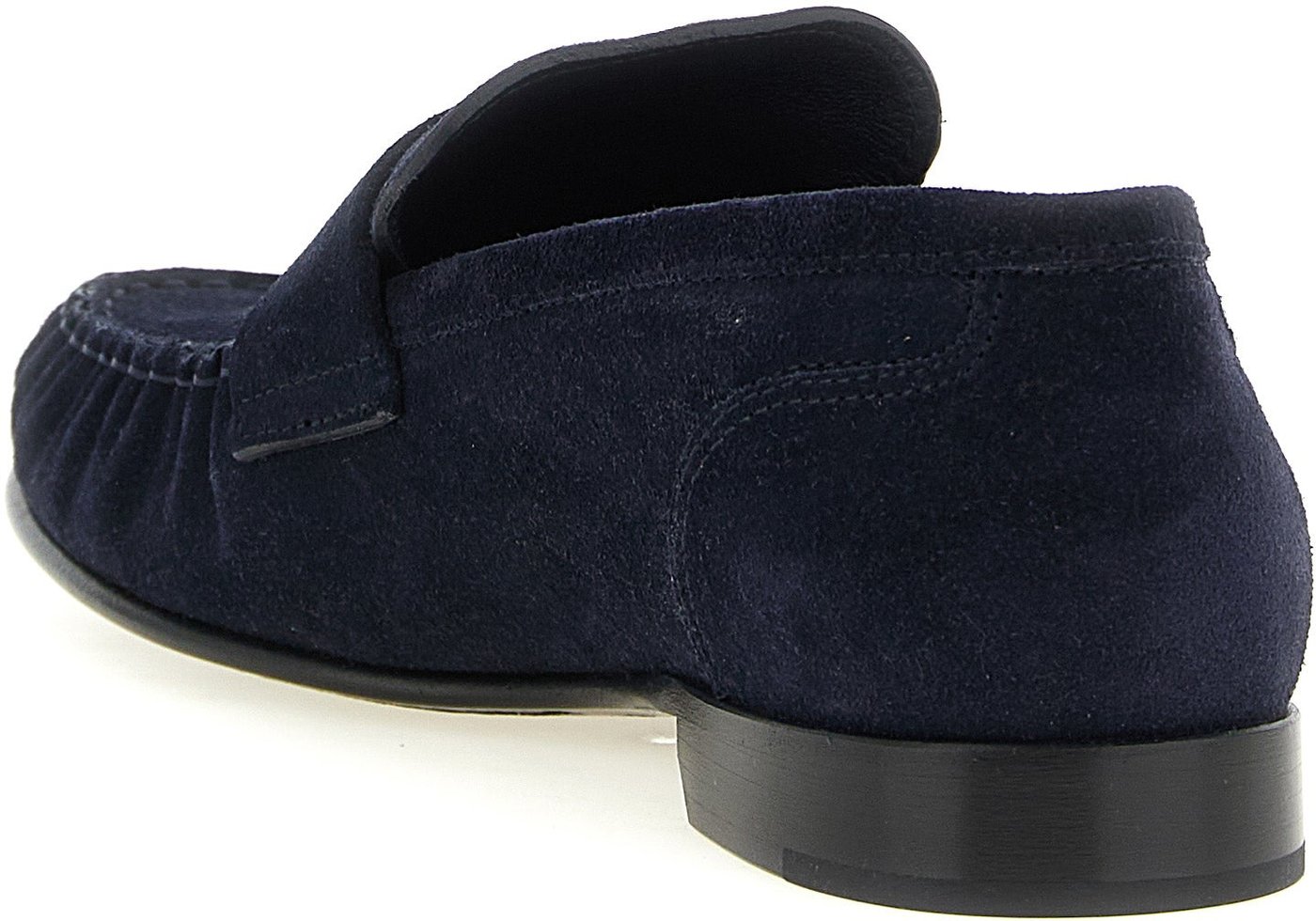 Jimmy Choo Blue Leather Slip-On Loafers
