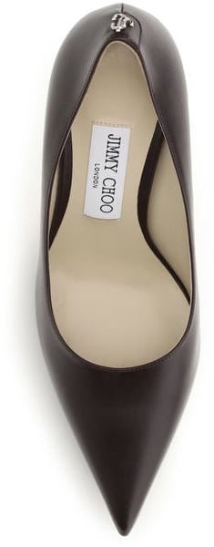 Jimmy Choo Brown Calf Leather Bos Taurus High Heel Pumps