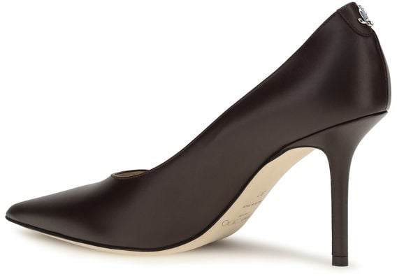 Jimmy Choo Brown Calf Leather Bos Taurus High Heel Pumps