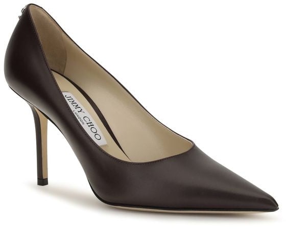 Jimmy Choo Brown Calf Leather Bos Taurus High Heel Pumps