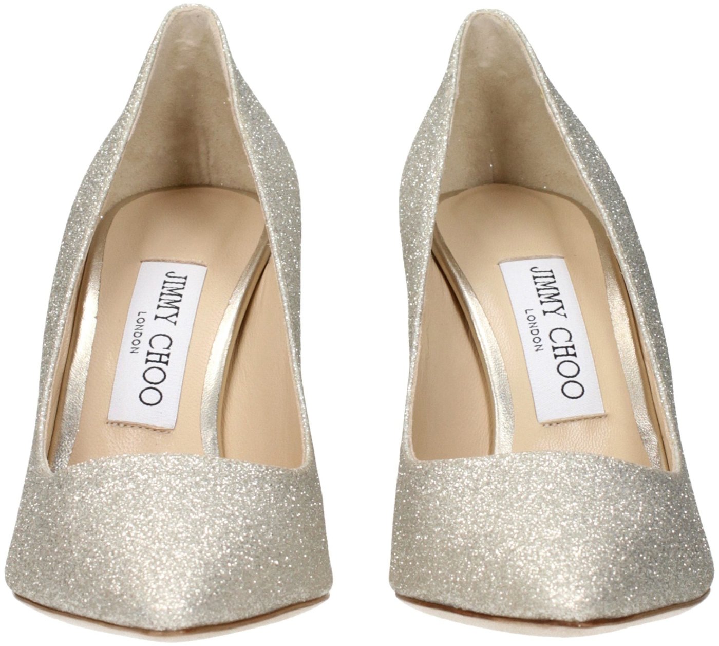 Jimmy Choo Gold Plastic High Heel Pumps
