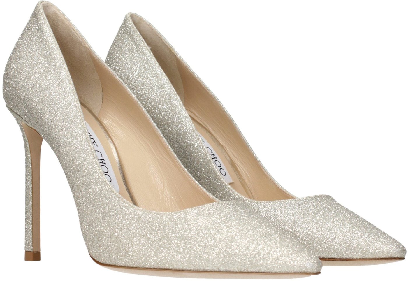 Jimmy Choo Gold Plastic High Heel Pumps