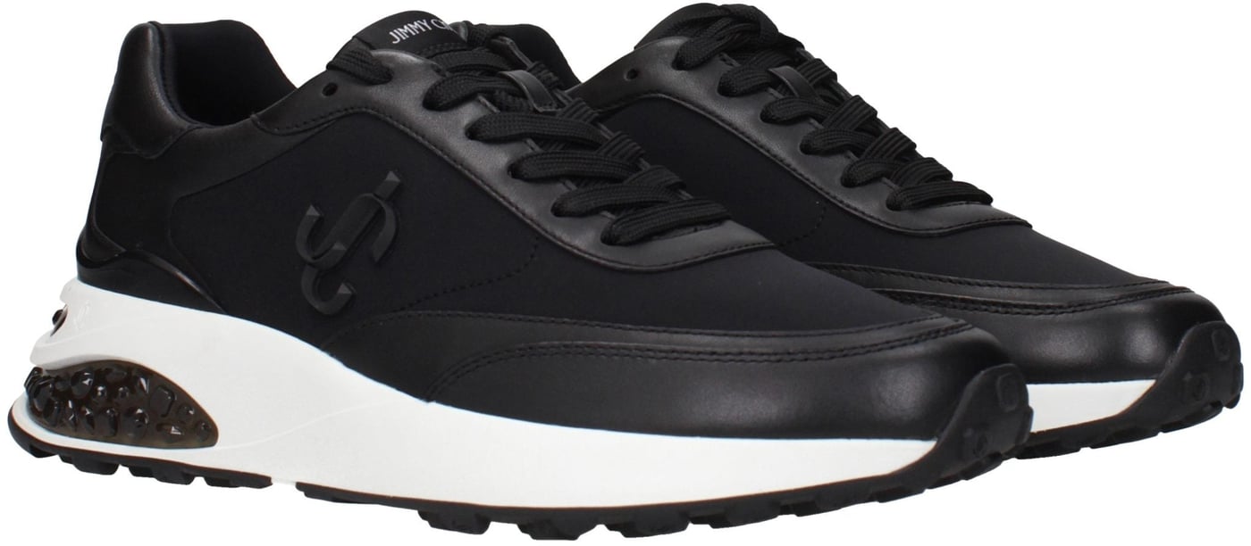 Jimmy Choo Black Fabric Athletic Sneakers