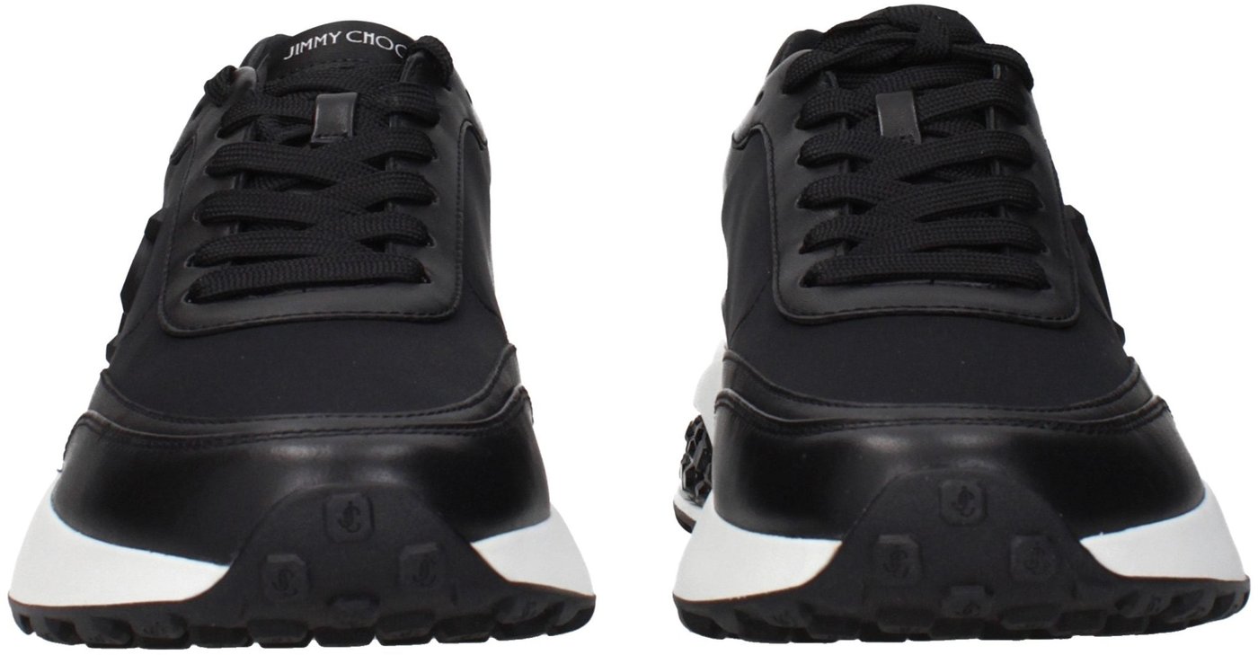 Jimmy Choo Black Fabric Athletic Sneakers