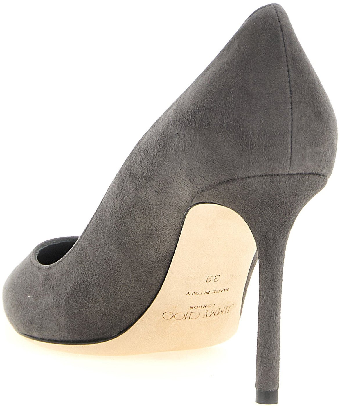 Jimmy Choo Gray Leather High Heel Pumps