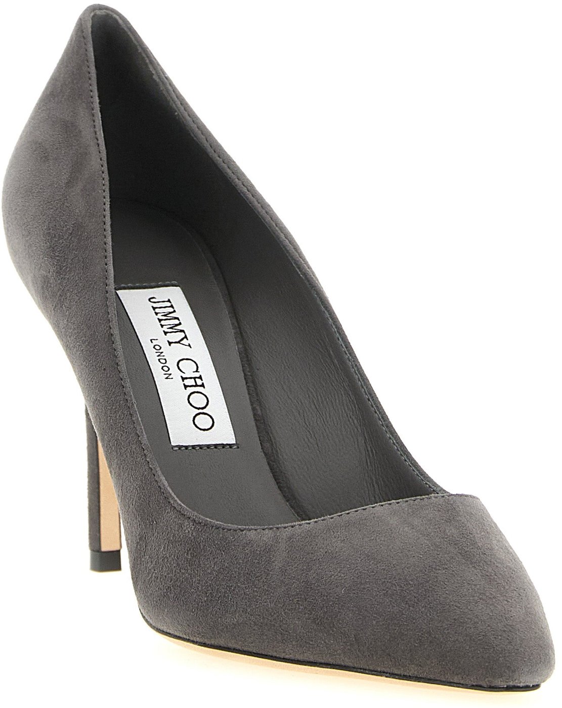 Jimmy Choo Gray Leather High Heel Pumps