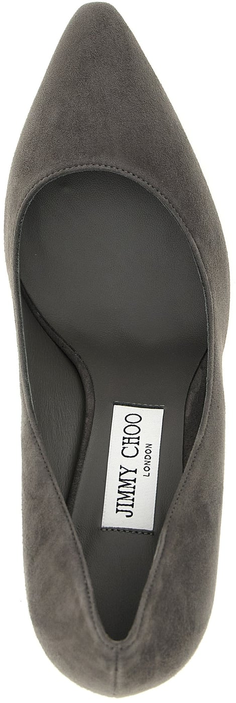 Jimmy Choo Gray Leather High Heel Pumps