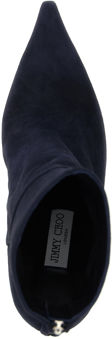 Jimmy Choo Blue Leather Ankle Boots