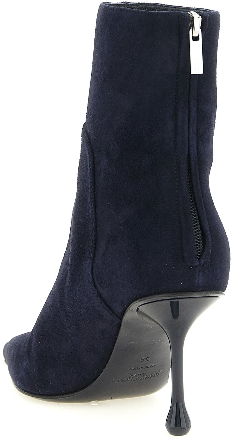 Jimmy Choo Blue Leather Ankle Boots