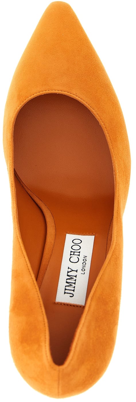 Jimmy Choo Orange Leather High Heel Pumps
