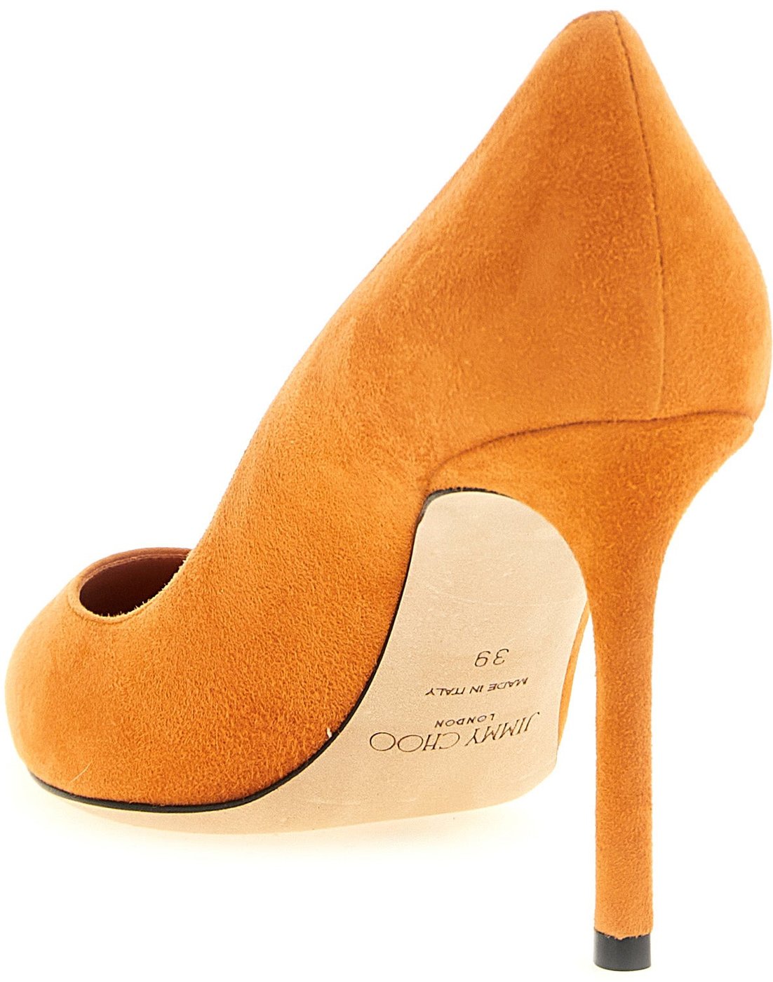 Jimmy Choo Orange Leather High Heel Pumps