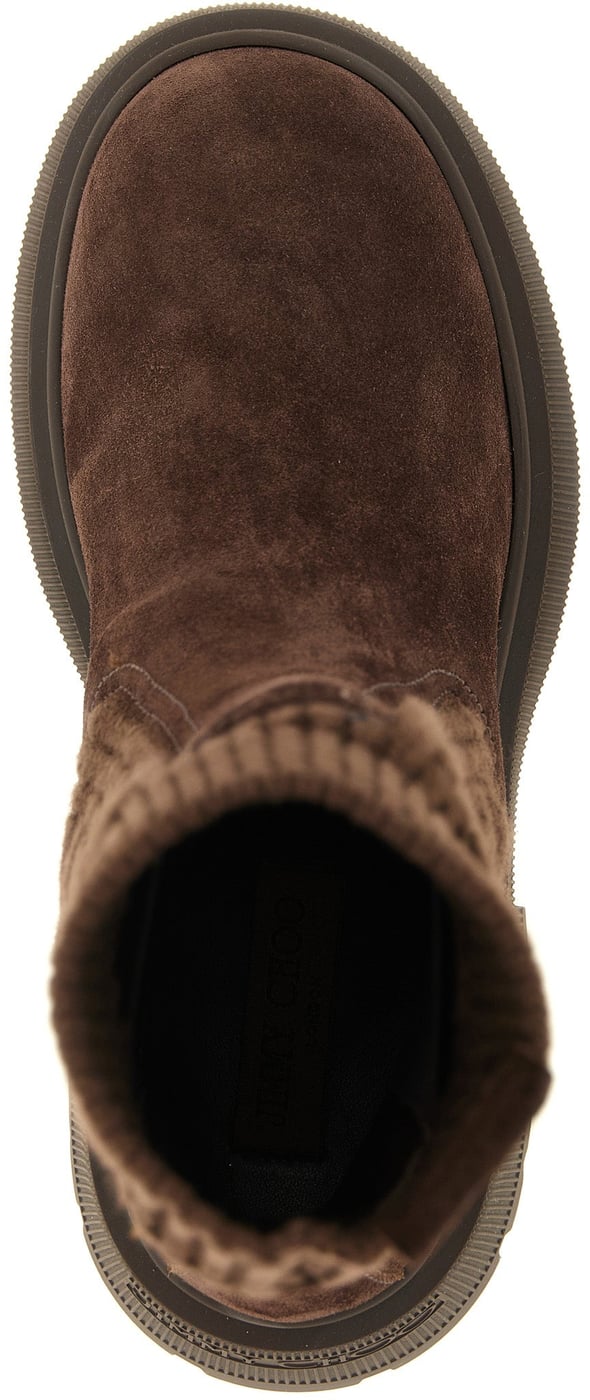 Jimmy Choo Brown Lamb Leather Ankle Boots