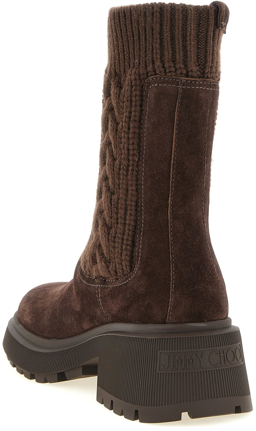Jimmy Choo Brown Lamb Leather Ankle Boots