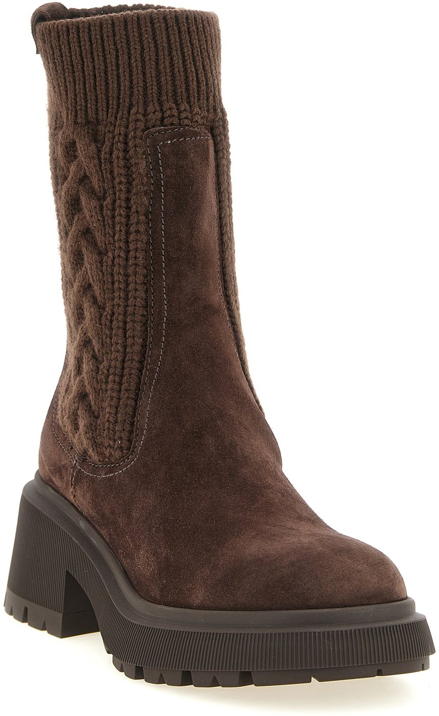 Jimmy Choo Brown Lamb Leather Ankle Boots