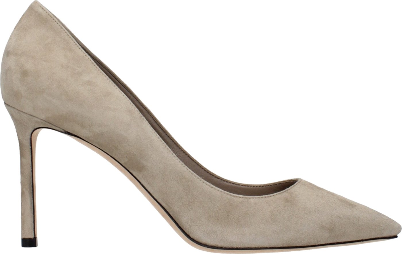 Jimmy Choo Gray Leather High Heel Pumps