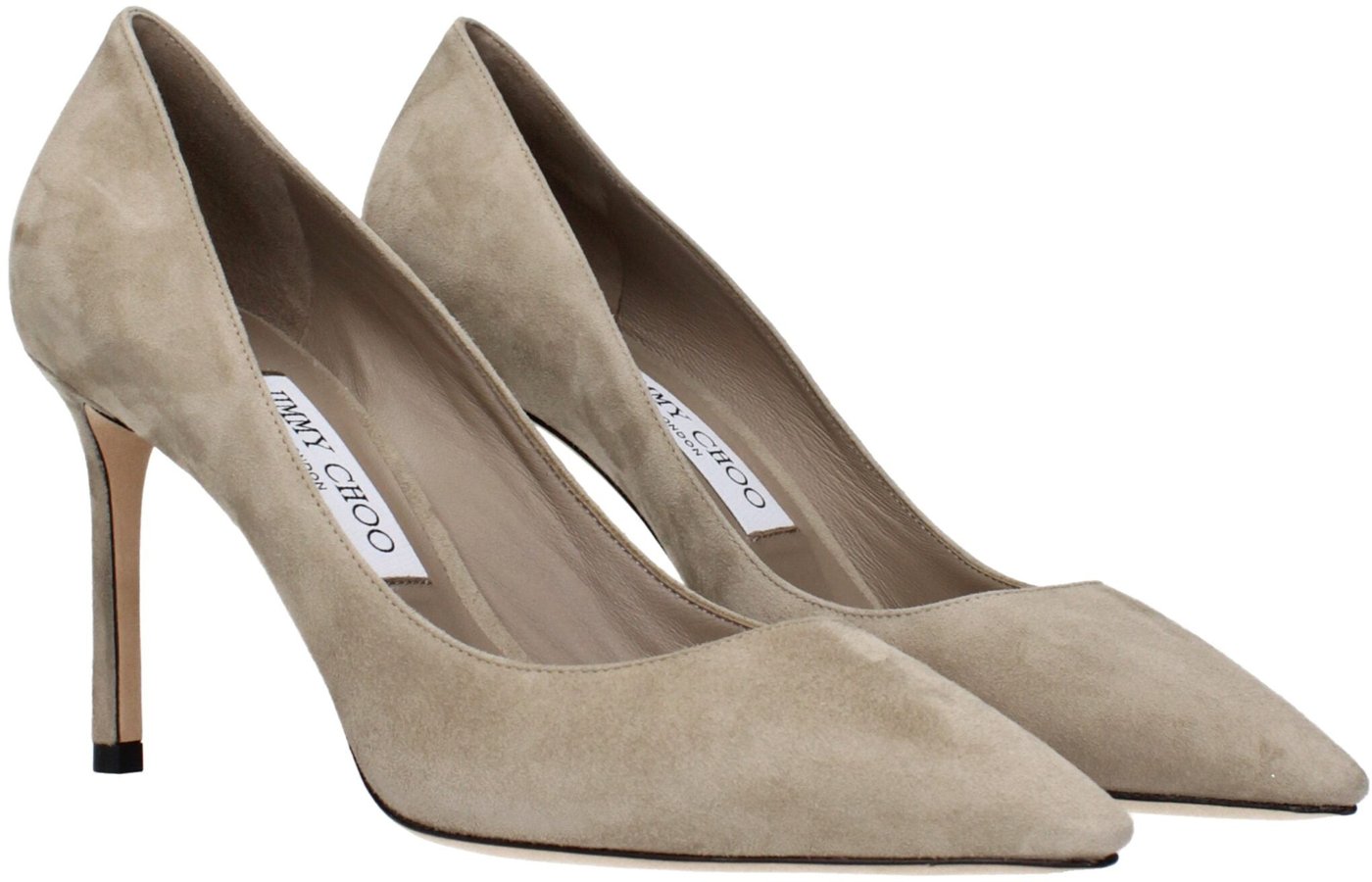 Jimmy Choo Gray Leather High Heel Pumps